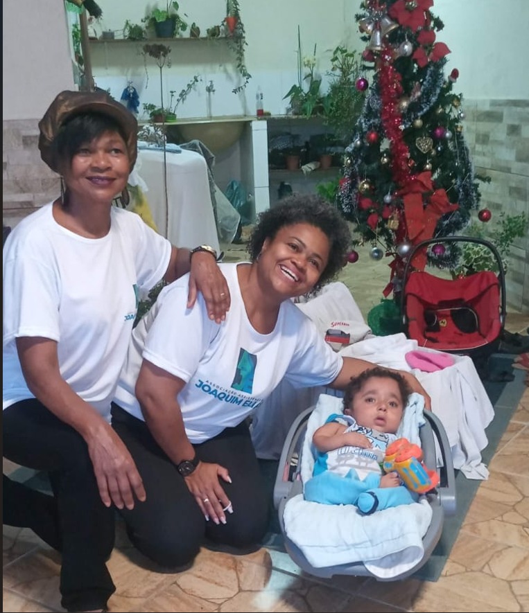 Momento feliz na associação